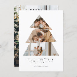 Minimalistische Kaart met kerstbomen voor de kerst