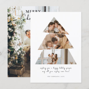 Minimalistische Kaart met kerstbomen voor de kerst