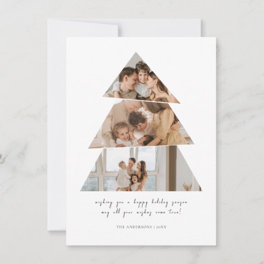 Minimalistische Kaart met kerstbomen voor de kerst (Voorkant)