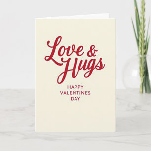 Minimalistische kaart met liefde en knuffels
