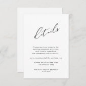 Minimalistische Kaart met specificaties van de Inv (Voorkant / Achterkant)