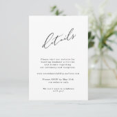 Minimalistische Kaart met specificaties van de Inv (Staand voorkant)