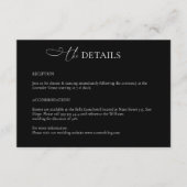 Minimalistische Kaart met zwarte moderne bruiloft (Voorkant)