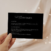 Minimalistische Kaart met zwarte moderne bruiloft