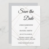 Minimalistische kaart om de datum te reserveren (Voorkant / Achterkant)