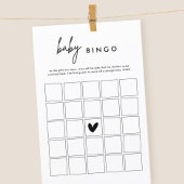 Minimalistische Kaart van de Baby Bingo Game van h