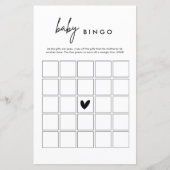 Minimalistische Kaart van de Baby Bingo Game van h (Voorkant)