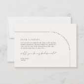 Minimalistische Kaart van de Elegant Arch Bridesma (Voorkant)