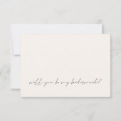 Minimalistische Kaart van de Elegant Arch Bridesma (Achterkant)