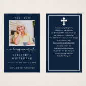 Minimalistische Kaart van de marine van de marine  (Voorkant /achterkant)