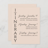 Minimalistische Kaart van de moderne reisbijlage (Voorkant / Achterkant)