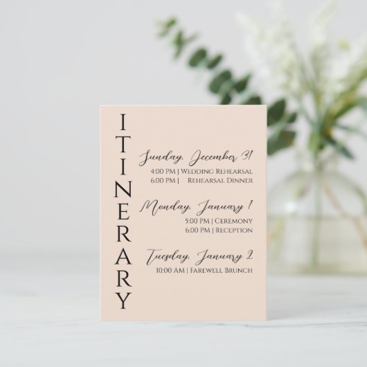 Minimalistische Kaart van de moderne reisbijlage (Staand voorkant)