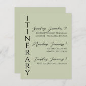 Minimalistische Kaart van de moderne reisbijlage (Voorkant / Achterkant)