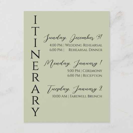 Minimalistische Kaart van de moderne reisbijlage (Voorkant)