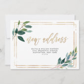 Minimalistische Kaart van Greenery Moving Announce (Voorkant)