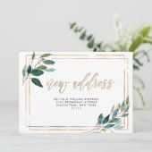 Minimalistische Kaart van Greenery Moving Announce (Staand voorkant)