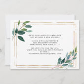 Minimalistische Kaart van Greenery Moving Announce (Achterkant)