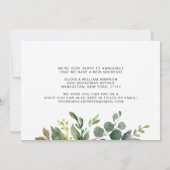 Minimalistische Kaart van Greenery Moving Announce (Achterkant)