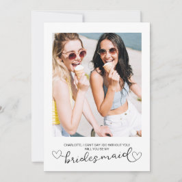 Minimalistische Kaart van het Bridesmaid-voorstel 