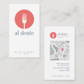 Minimalistische kaart van het moderne logo restaur visitekaartje (Voorkant / Achterkant)