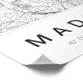 Minimalistische kaart van Madrid Poster (Hoek)