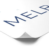 Minimalistische kaart van Melbourne Modern Grey Bl Poster (Hoek)