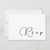 Minimalistische Kaart van RSVP QR-code voor weduws Notitiekaartje (Voorkant)