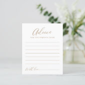 Minimalistische Kaart voor advies over Baby shower (Staand voorkant)