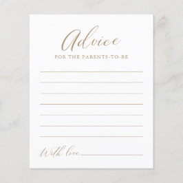 Minimalistische Kaart voor advies over Baby shower