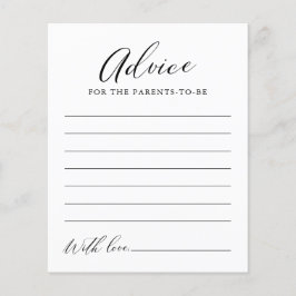 Minimalistische Kaart voor advies over Baby shower