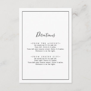 Minimalistische Kaart voor behuizing met richtinga