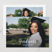 Minimalistische Kaart voor bekendmaking van twee f (Voorkant / Achterkant)