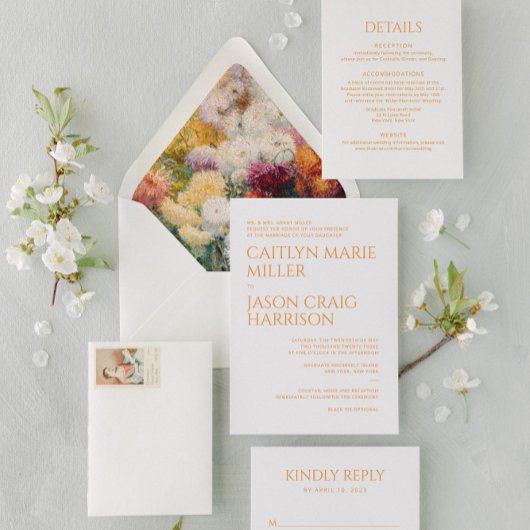 Minimalistische Kaart voor bruiloft