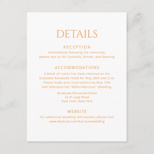 Minimalistische Kaart voor bruiloft (Voorkant)