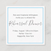 Minimalistische Kaart voor bruiloft Vierkante Visitekaartje (Voorkant)