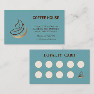 Minimalistische Kaart voor de loyaliteit van coffe Visitekaartje