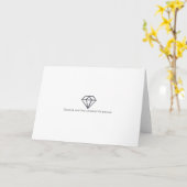 minimalistische Kaart voor diamanten | Steenkool o (Gele Bloem)