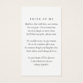 Minimalistische Kaart voor foto Memorial Prayer (Achterkant)