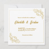 Minimalistische Kaart voor het uitnodigen van een  (Achterkant)