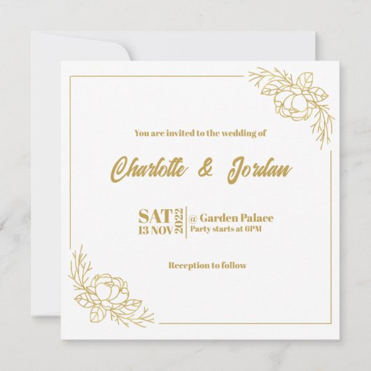 Minimalistische Kaart voor het uitnodigen van een  (Achterkant)