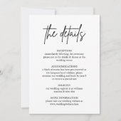 Minimalistische Kaart voor huwelijksgegevens (Voorkant)