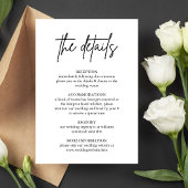 Minimalistische Kaart voor huwelijksgegevens