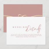 Minimalistische Kaart voor huwelijksgegevens (Voorkant / Achterkant)