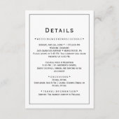 Minimalistische Kaart voor huwelijksgegevens (Voorkant)