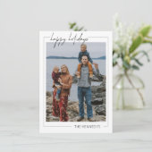 Minimalistische Kaart voor kerstfeestdagen met vro (Staand voorkant)