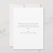 Minimalistische Kaart voor kerstfeestdagen met vro (Achterkant)