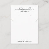 Minimalistische Kaart voor modern Ketting met oorm Visitekaartje (Voorkant)