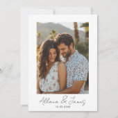 Minimalistische Kaart voor moderne fotohuwelijksaa (Voorkant)