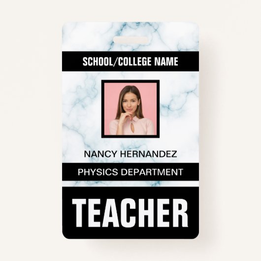 Minimalistische Kaart voor moderne leerkrachten Badge (Voorkant)