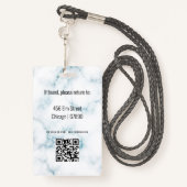 Minimalistische Kaart voor moderne leerkrachten Badge (Achterkant met draagriem)